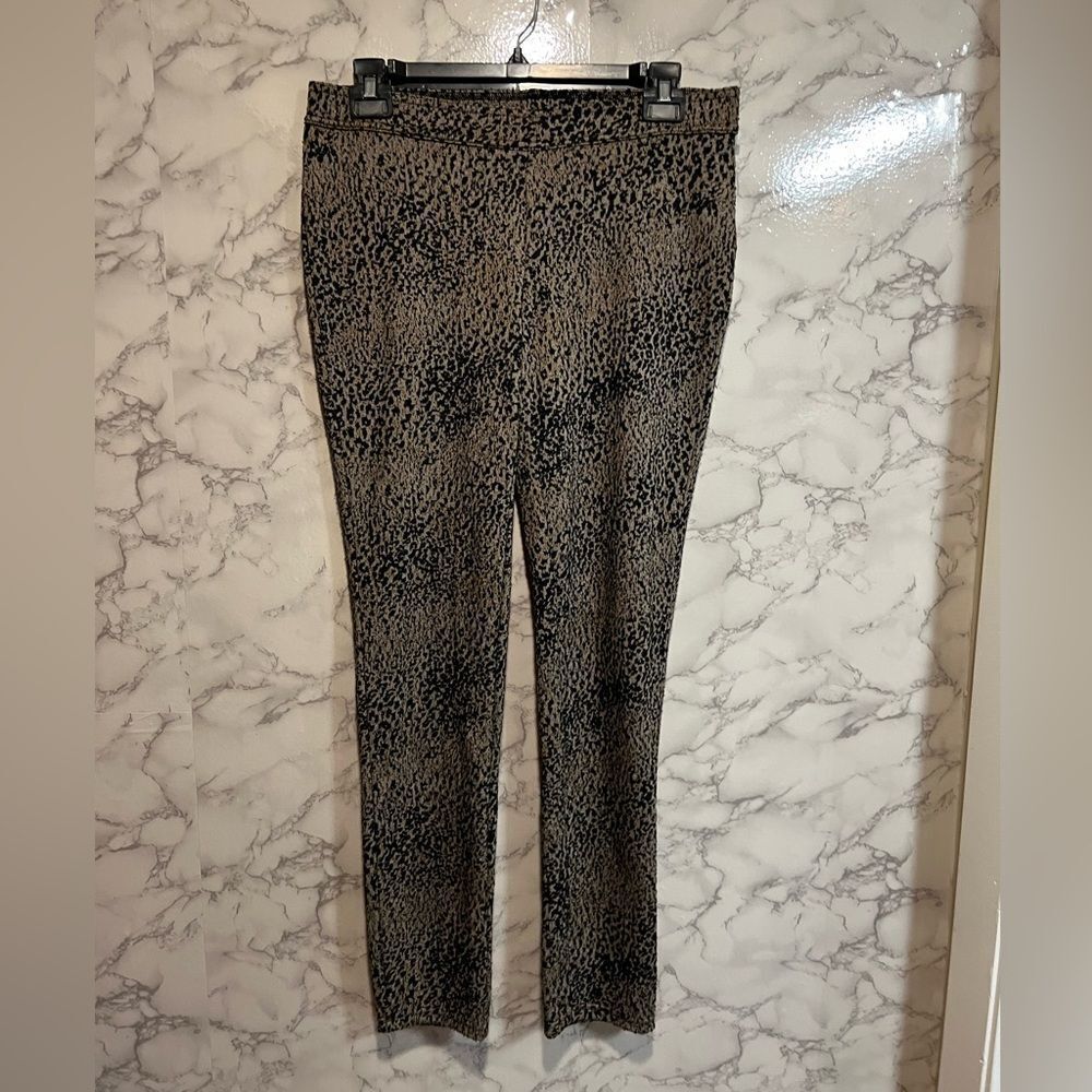 Free People Knit Leggings in Leopard Print Combo Vintage Tan Beige Size S